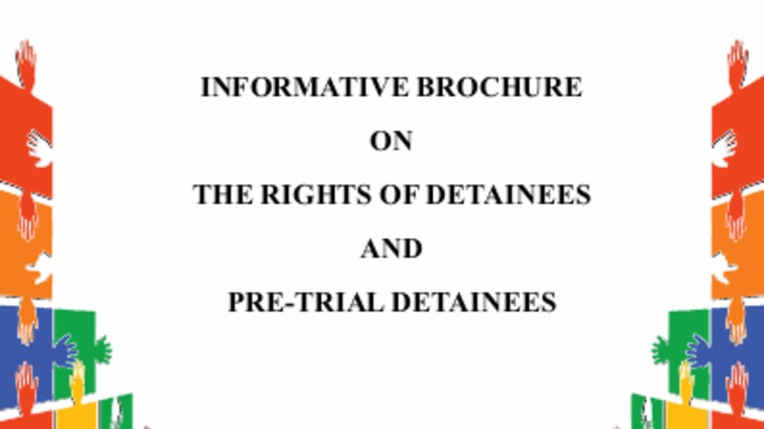 Informative brochure on the rights of detainees and pre-trial detainees ...