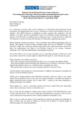 Remarks by Head of OSCE Presence in Albania at Conference on Preventing and Countering Violent Extremism that Lead to Radicalization in Prisons and within the Probation Service in Albania