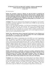 Interview of OSCE Secretary General Thomas Greminger with Albania's public broadcaster RTSH