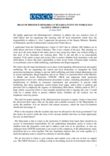 Head of Presence's remarks on World Day Against Child Labour