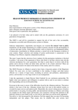 Remarks by Head of Presence at Magistrate School graduation ceremony, 5 October 2018