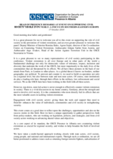 Head of Presence remarks at an event on supporting civil society’s role in countering violent extremism, 17 October 2018