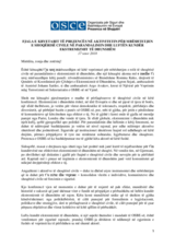 Fjala e Kryetarit të Prezencës në aktivitetin për mbështetjen e shoqërisë civile në parandalimin dhe luftën kundër ekstremizmit të dhunshëm, 17 tetor 2018