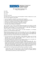 Head of Presence's remarks at 4th Annual Media Development Forum, 21 November 2018