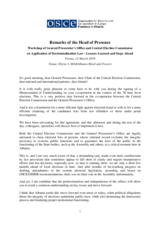 Head of Presence's Remarks at Workshop of General Prosecutor’s Office and Central Election Commission on Application of Decriminalization Law