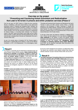 Overview on project "Preventing and Countering Violent Extremism and Radicalization that Lead to Terrorism in prisons and within probation services"