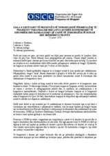 Fjala e Kryetarit të Prezencës në mbylljen e projektit kundër ekstremizmit të dhunshëm