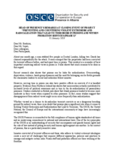 Head of Presence’s remarks at CVE project closing event