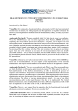 Head of Presence's interview on electoral reform, 31 May 2020