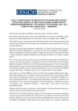 Fjala e Kryetarit të Prezencës në seminarin online për ripërdorimin e pasurive të  konfiskuara nga veprimtaria kriminale, 24 nëntor 2020