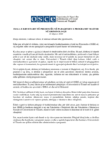 Fjala e Kryetarit të Prezencës në paraqitjen e Programit Master në Kriminologji, 14 dhjetor 2020