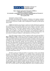 Fjala e mbajtur nga Kryetari i Prezencës së OSBE-së në ceremoninë e nënshkrimit të memorandumit të bashkëpunimit mes Prezencës dhe Universitetit të Tiranës, 21 qershor