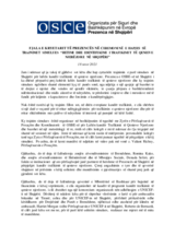 Fjala e Kryetarit të Prezencës në ceremoninë e hapjes së trajnimit simulues “Hetimi dhe identifikimi i trafikimit të qenieve njerëzore në Shqipëri”