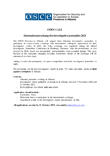Open call – International exchange for investigative journalists 2021