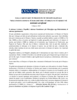 Fjala e Kryetarit të Prezencës në Tryezën Rajonale “Roli i Institucioneve të Barazisë dhe i të Drejtave të Njeriut në Sistemin Gjyqësor”