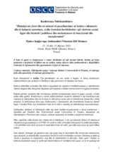 Fjala e mbajtur nga Kryetari i Prezencës në Konferencën Ndërkombëtare "Zhdukjet me forcë dhe në mënyrë të pavullnetshme në kohën e diktaturës dhe të kaluarës autoritare, si dhe konteksti bashkëkohor"