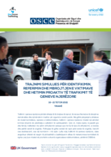 Broshura e trajnimit simulues për identifikimin, referimin dhe mbrojtjen e viktimave dhe hetimin proaktiv të trafikimit të qenieve njerëzore
