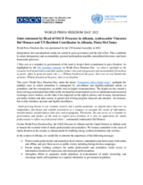 Joint statement by Head of OSCE Presence in Albania and UN Resident Coordinator in Albania, 3 May 2022