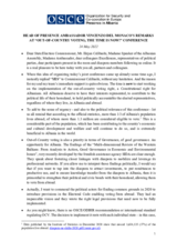 Head of Presence Ambassador Vincenzo Del Monaco’s remarks at “Out-of-country voting, the time is now!” conference