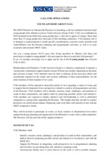 CALL FOR APPLICATIONS 2023 – Join OSCE Presence in Albania’s Youth Advisory Group (YAG)