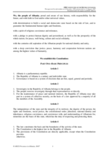 Constitution of the Republic of Albania