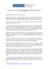 Head of Presence’s Remarks at the Launch of Days Against Domestic Violence