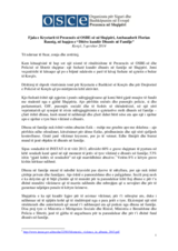 Fjala e Kryetarit të Prezencës së OSBE-së në Shqipëri, Ambasadorit Florian Raunig, në hapjen e Ditëve kundër Dhunës në Familje