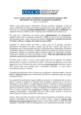 Fjala e Kryetarit të Prezencës në Forumin Rajonal për Reformën në Sistemin e Drejtësisë në Shqipëri, Durrës, 1 korrik 2015