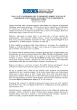 Fjala e Kryetarit në Detyrë të Prezencës së OSBE-së në ceremoninë e diplomimit të Shkollës së Magjistraturës, Tiranë, 5 tetor 2015