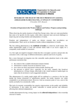 Remarks by Head of Presence at Speak Up 3 conference, Brussels, 4 November 2015