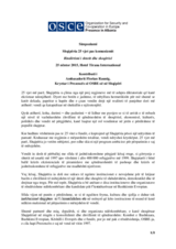 Kontributi i Kryetarit të Prezencës së OSBE-së në Simpoziumin Shqipëria 25 vjet pas komunizmit