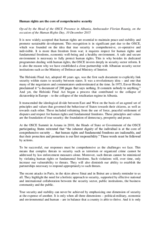 Human rights are the core of comprehensive security 