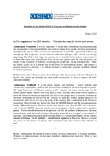 Head of Presence's comments for journalists on latest developments after CEC members resignation, 18 April 2013 