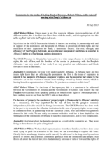 Comments for the Media by Acting Head of Presence Robert Wilton, following a meeting with the People's Advocate, 30 July 2013