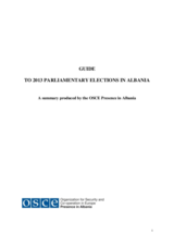 Guide to 2013 Parliamentary Elections in Albania