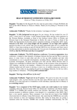 Head of Presence's interview on "Bugajski Hour", Albanian Screen TV, 18 May 2013