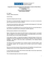 Head of Presence's remarks at playground inauguration, Visually Impared Students Institute, 18 April 2013