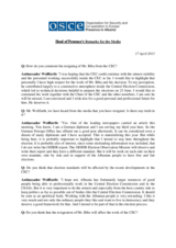 Head of Presence's comments for journalists on CEC developments, 17 April 2013