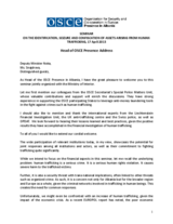 Head of Presence's address at anti-trafficking seminar, 17 April 2013