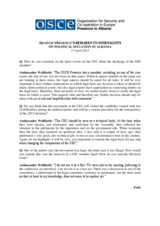 Head of Presence's remarks to journalists on political situation, 11 April 2013