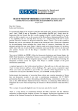 Head of Presence's remarks at an event on International Roma Day, 9 April 2013