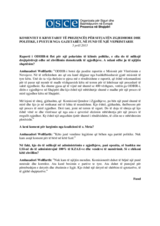 Përgjigjet e Kreyetarit të Prezecës, dhënë gazetarëve, për situatën zgjedhore dhe politike