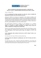 Head of Presence's remarks following a meeting with Socialist Party Chair, 23 January 2013