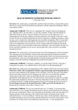 Head of Presence's interview with Ora News TV, 11 December 2012