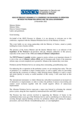 Head of Presence's remarks at a conference on probation service, 13 November 2012