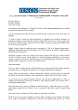 Fjala e Kryetarit të Prezencës në Tryezën e Forumit Civil për Kriminalitetin, 31 tetor 2012