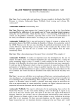 Head of Presence interview with Tonight Ilva Tare, Ora News TV, 2 October 2012