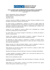 Fjala e Kryetarit të Prezencës në një trajnim për diversitetin në Policinë e Shtetit, 8 tetor 2012