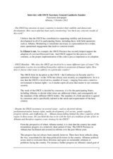 Interview with OSCE Secretary General Lamberto Zannier, Panorama newspaper, 5 October 2012