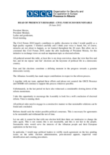 Head of Presence's remarks - Civil Forum 2010 roundtable on electoral issues, 29 June 2012